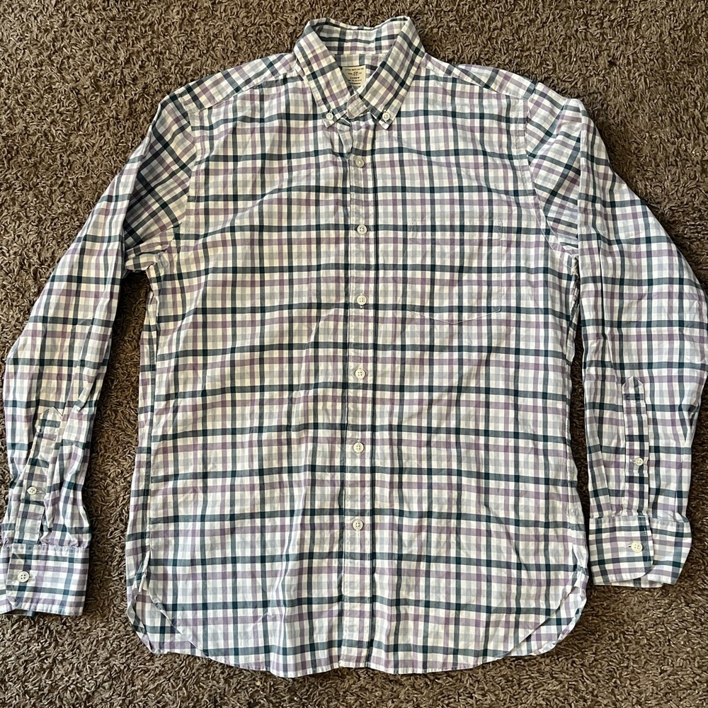J. Crew Men's Multicolor Plaid Button Down casual wear long sleeve